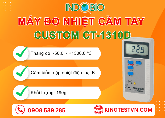 Thông số máy đo nhiệt cầm tay Custom CT-1310D